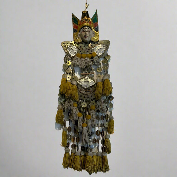 Antique Figural Kempeng Lamak - Balinese Temple Hanging