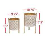 Gatsby Brass Floor Planters