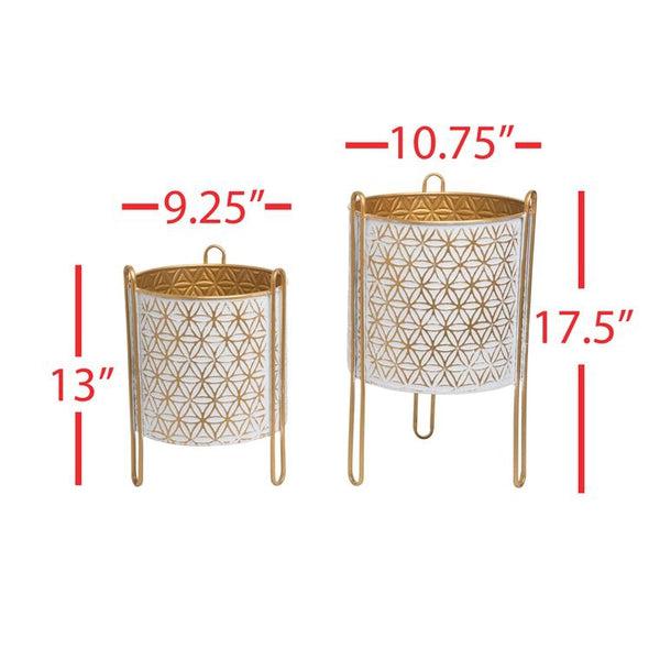 Gatsby Brass Floor Planters