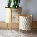 Gatsby Brass Floor Planters